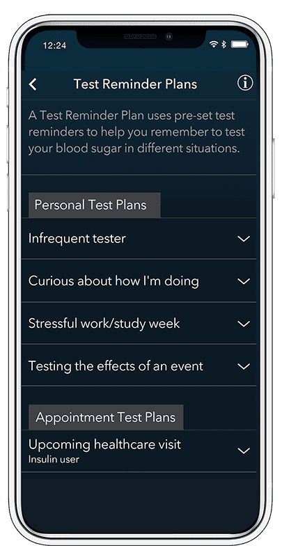 Multiple plan options available in the app